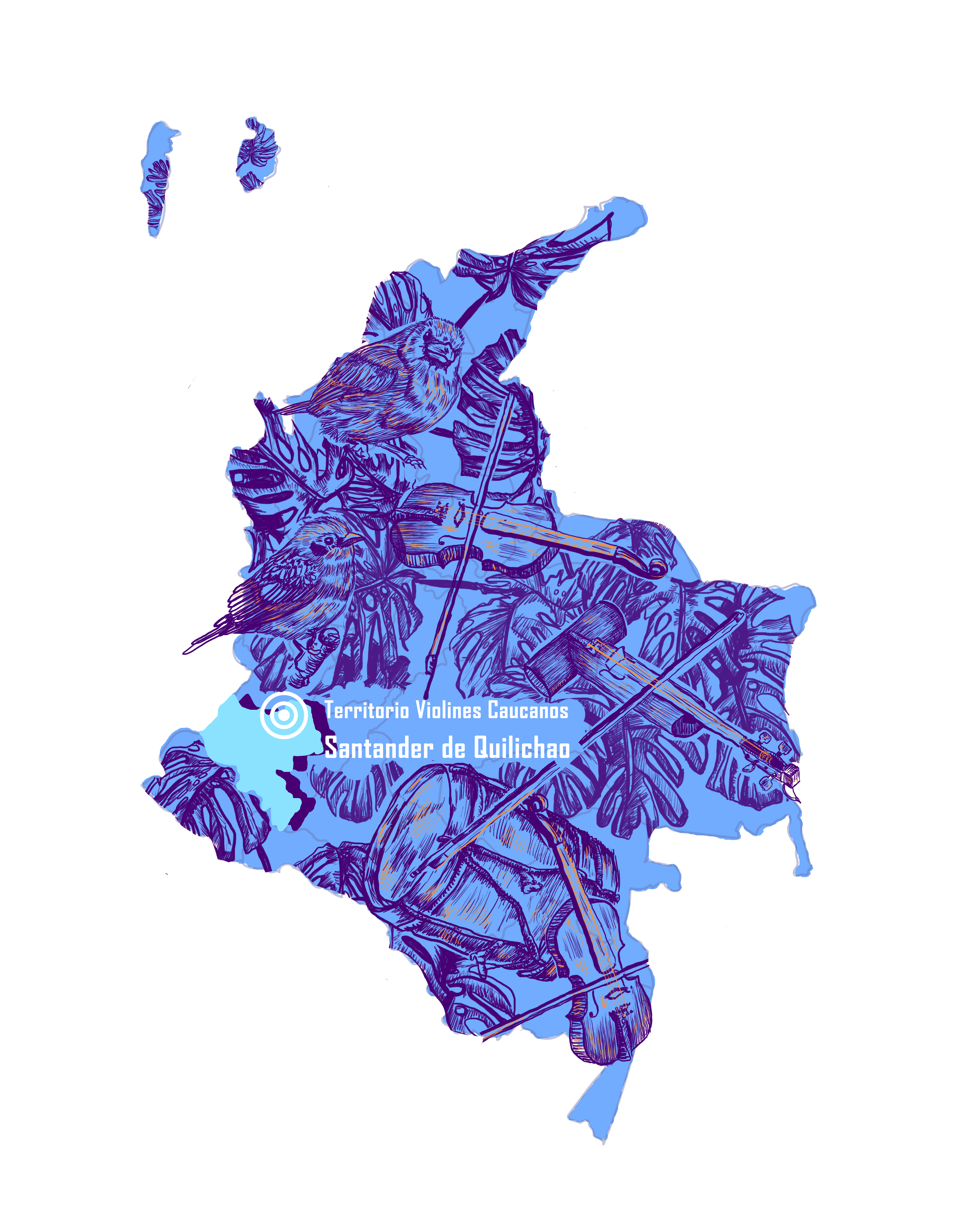 mapa Territorio Violines Caucanos