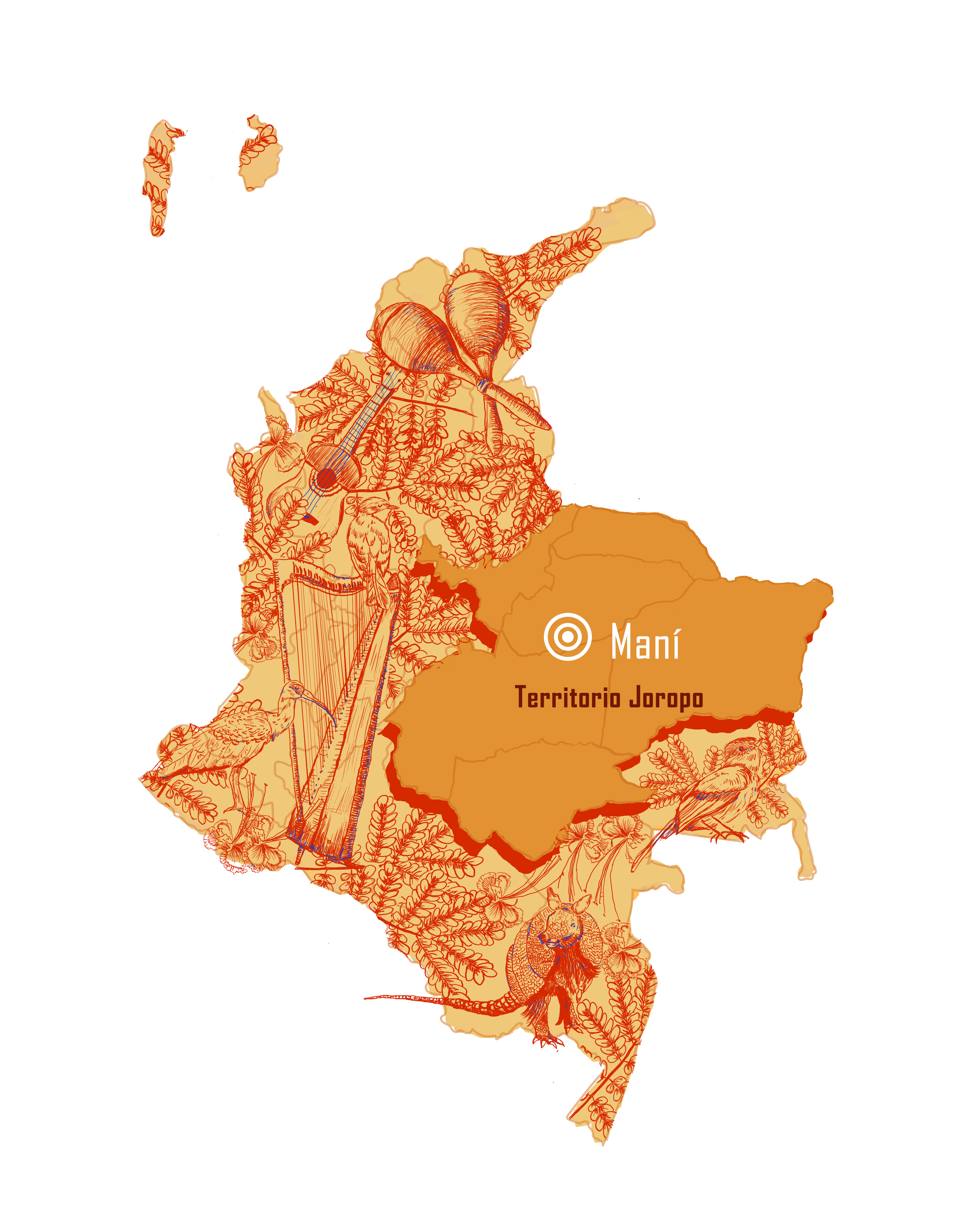 mapa Territorio pitos y tambores